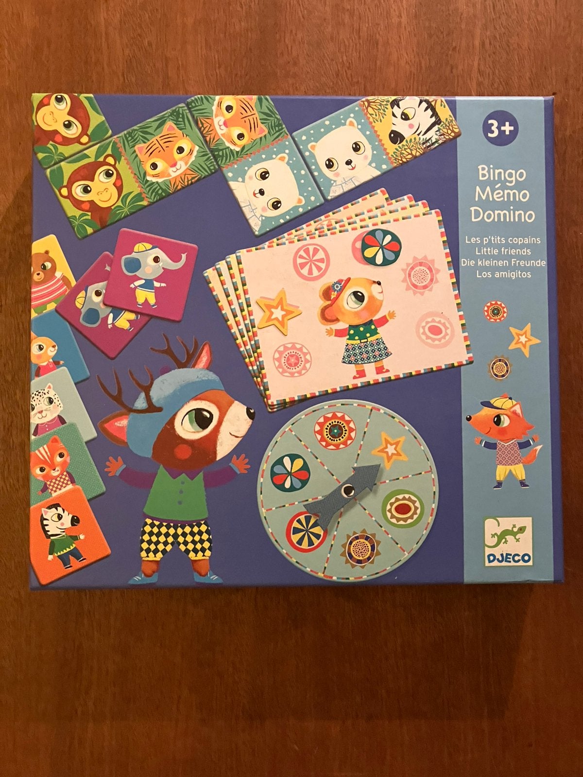 Djeco bingo memo domino drie in één spellen, Ophalen of Verzenden, Zo goed als nieuw