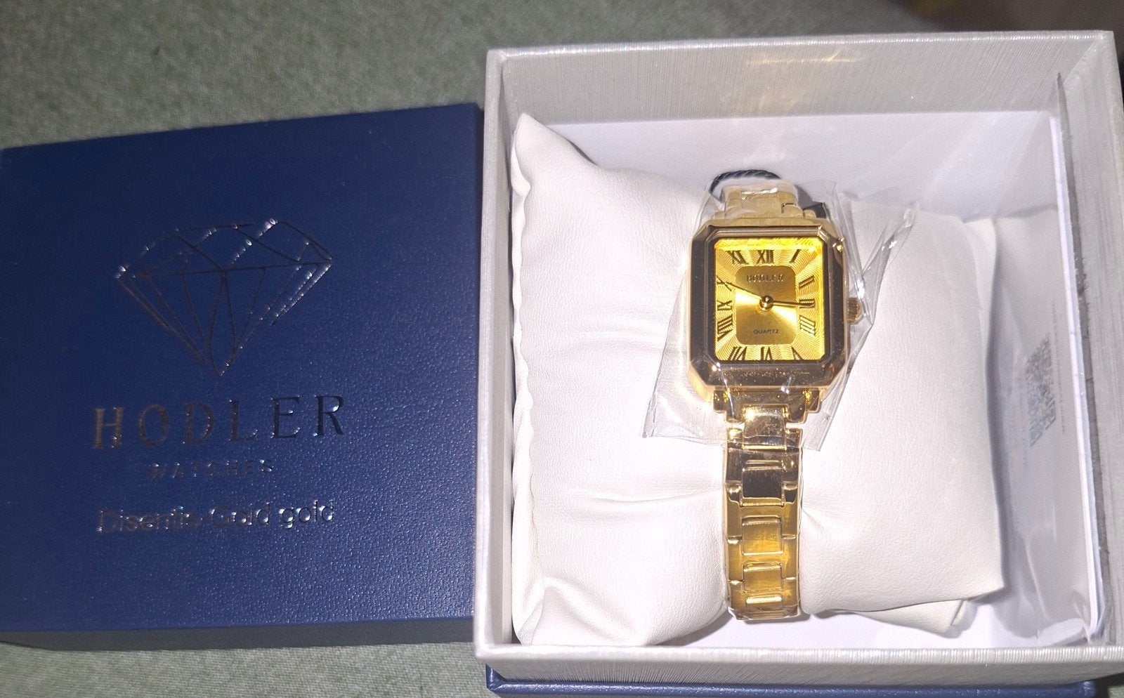 Hodler horloge goudkleurig, Ophalen of Verzenden