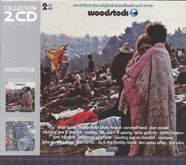 2X CD WOODSTOCK HENDRIX THE WHO CSNY BAEZ TEN YEARS AFTER, Verzenden, Zo goed als nieuw, Poprock, Album