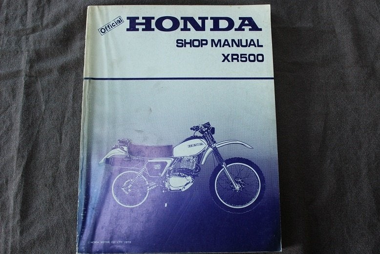 Honda XR500 1979 motrcycle shop manual XR 500, Motoren, Ophalen of Verzenden, Honda