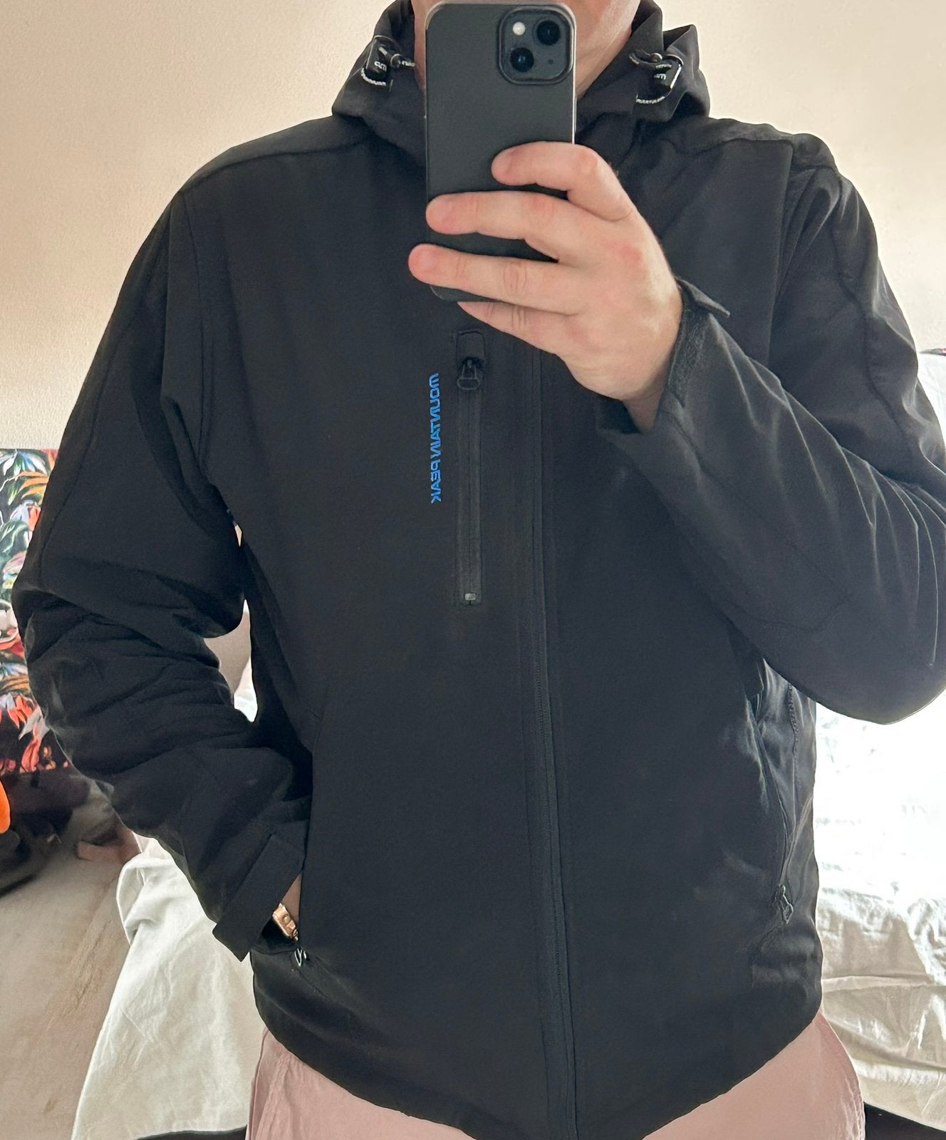 Zwart windjack Mountain Peak in maat L, Kleding | Heren, Jassen | Winter, Verzenden, Zo goed als nieuw, Maat 52/54 (L), Zwart