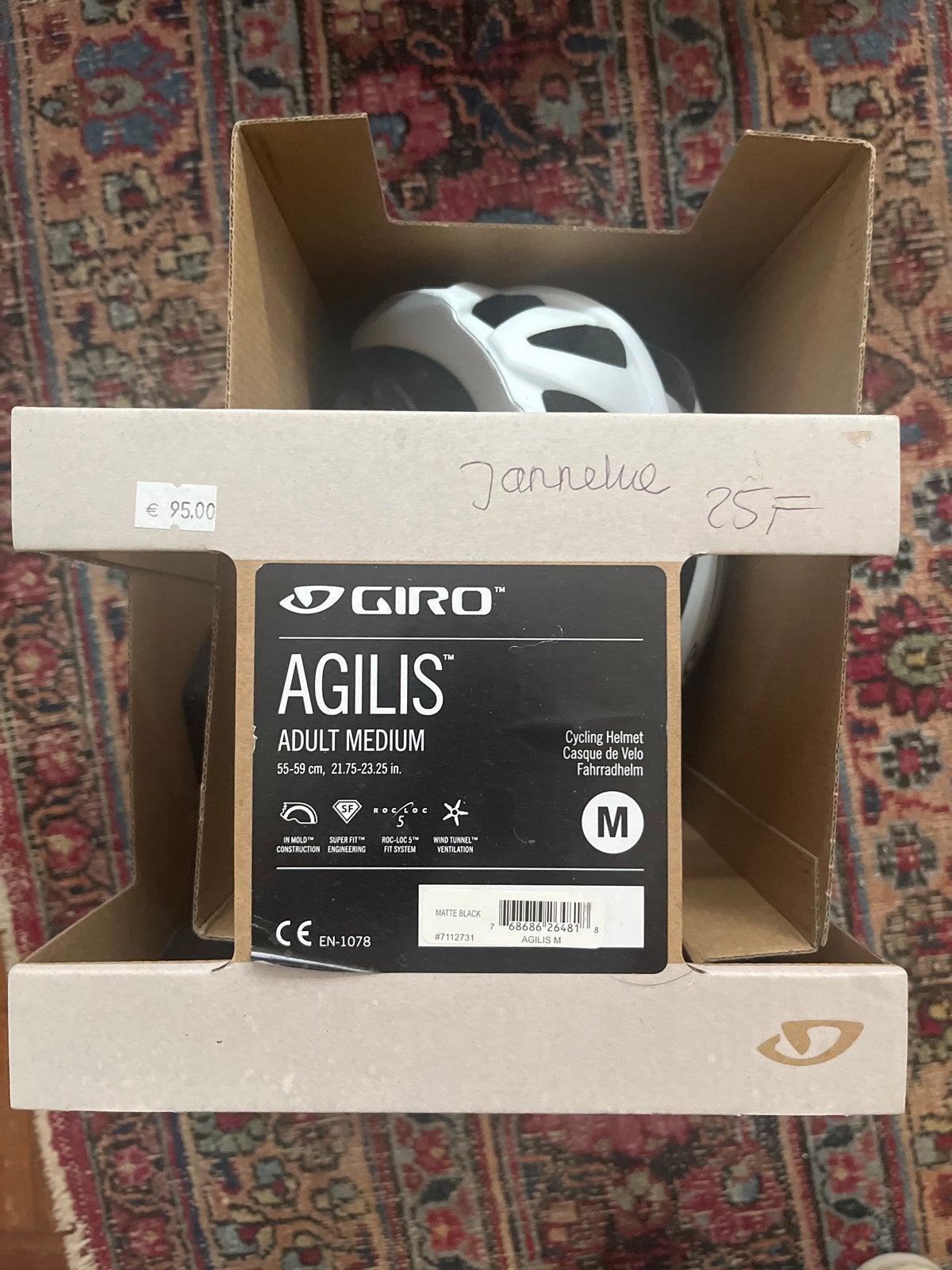 Giro Agilis Fietshelm - Maat M - Wit, Ophalen of Verzenden, Zo goed als nieuw, M, Heer of Dame