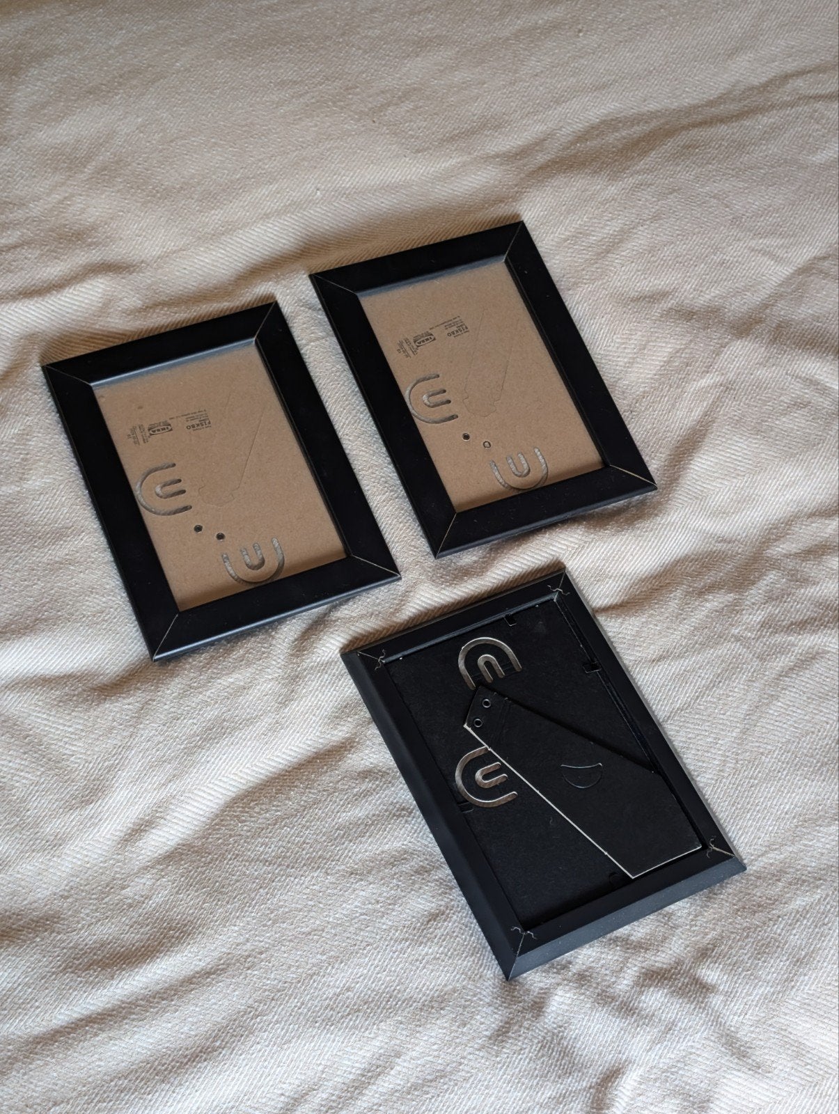 3x IKEA FISKBO fotolijstjes zwart 18,5x13,5cm, Huis en Inrichting, Woonaccessoires | Lijsten, Gebruikt, Ophalen of Verzenden, Fotolijst