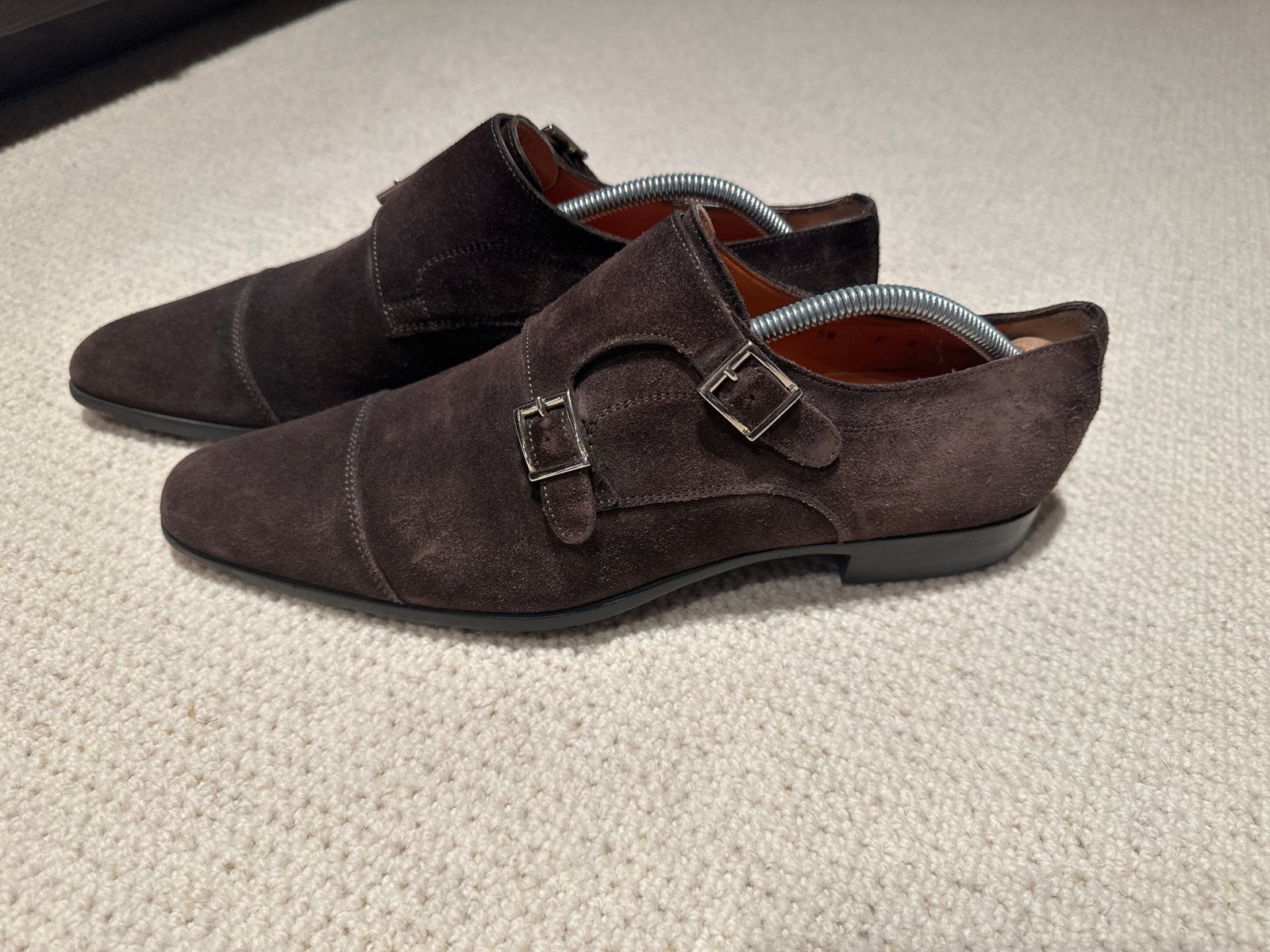 Santoni Monk suede bruin maat 8, Kleding | Heren, Ophalen of Verzenden