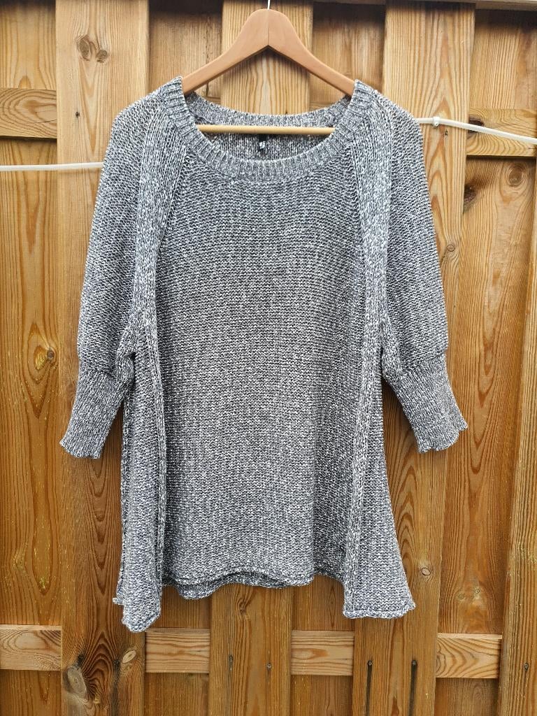 Miss Baron trui L grijs gemêleerd comfy fit, Ophalen of Verzenden, Zo goed als nieuw, Maat 38/40 (M), Grijs
