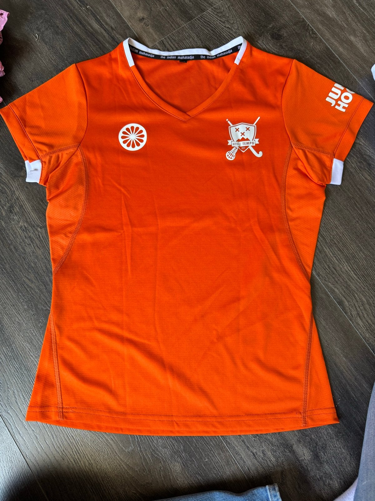 The Indian Maharadja Hockey Shirt Oranje Maat XS, Overige typen, Oranje, Ophalen of Verzenden, Zo goed als nieuw