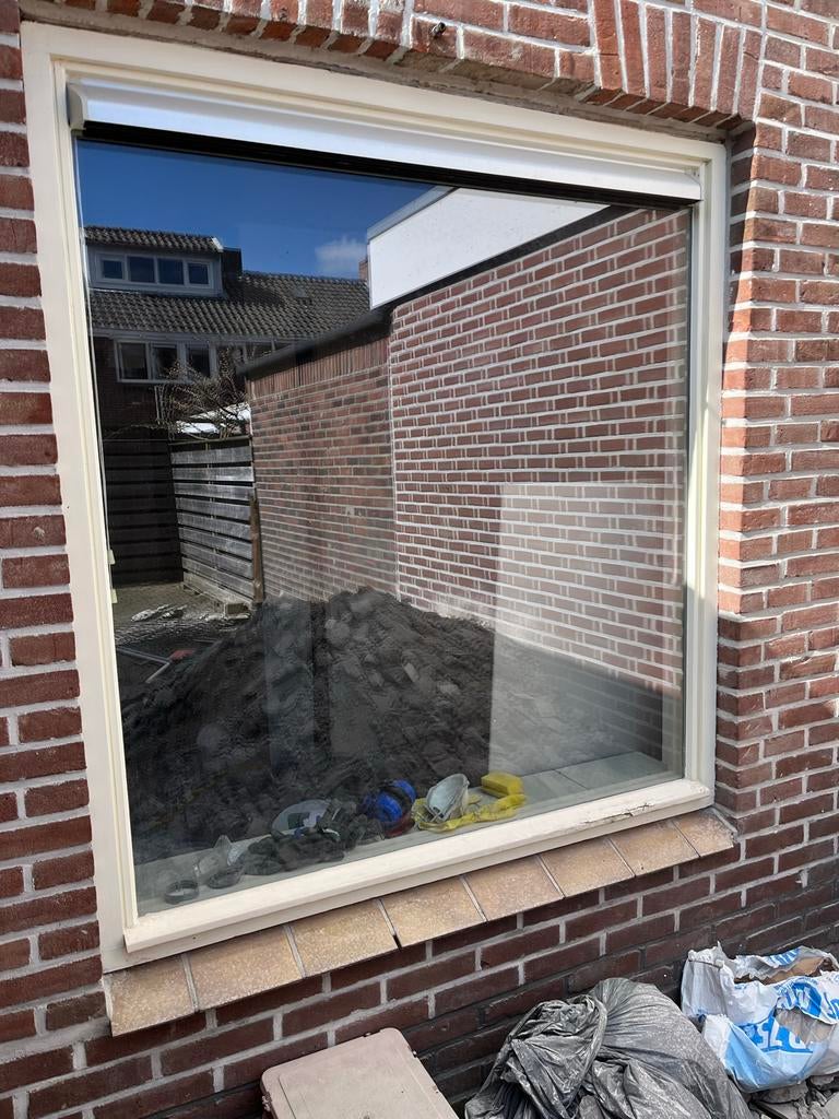 Raam met of zonder kozijn, dubbel glas, Doe-het-zelf en Verbouw, Ophalen, Gevelraam of Ruit, Gebruikt, 160 cm of meer