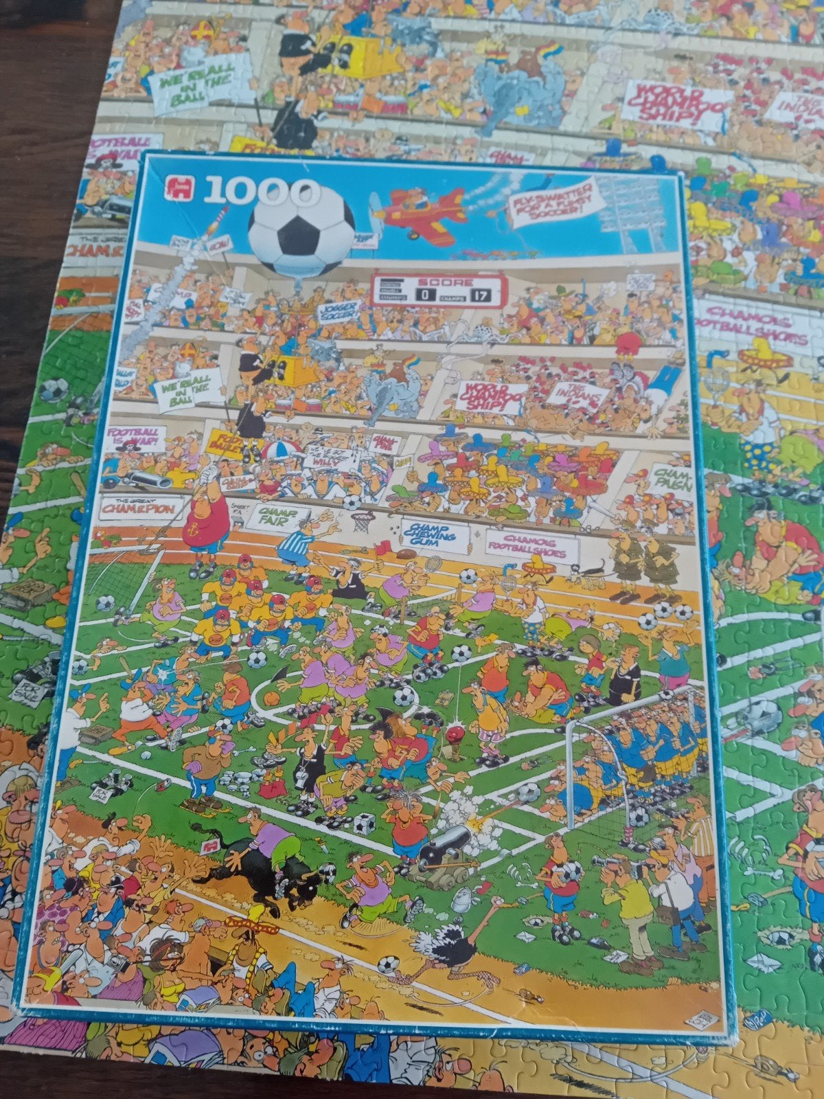 Jan van Haasteren puzzel, totaalvoetbal, Ophalen of Verzenden, 500 t/m 1500 stukjes, Zo goed als nieuw