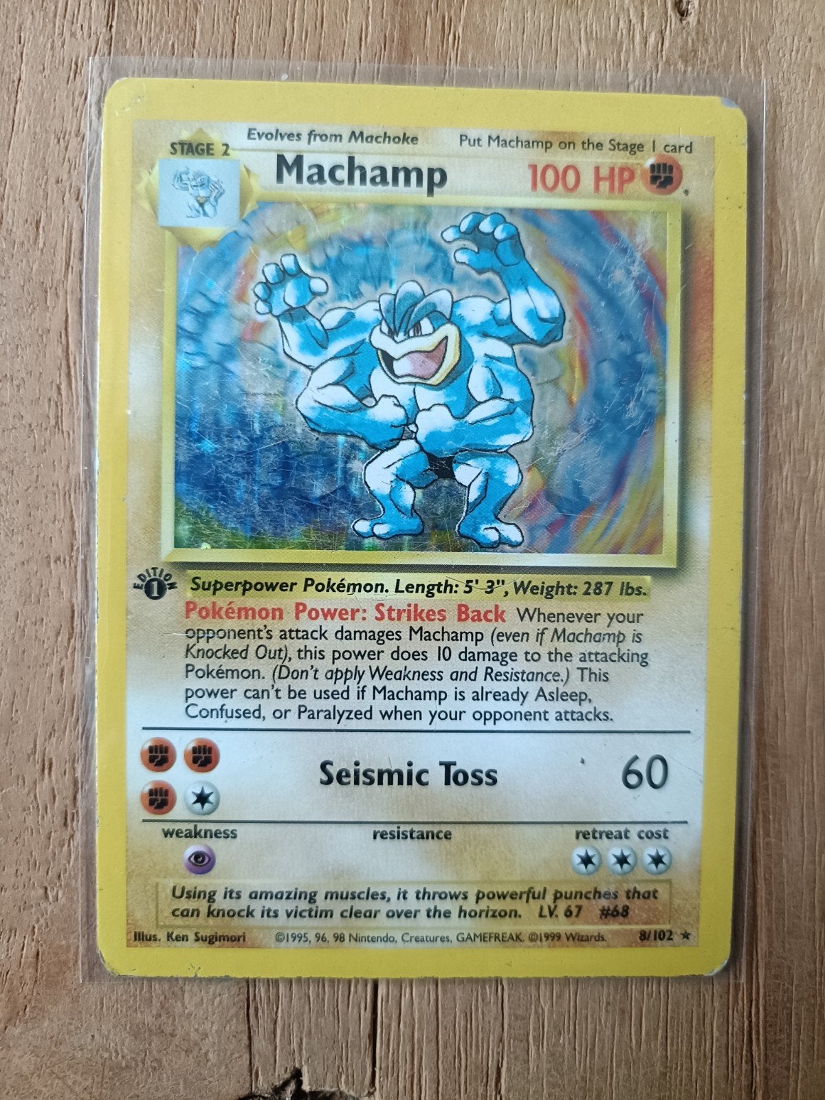 Machamp 8/102 1st edition, Ophalen of Verzenden, Zo goed als nieuw