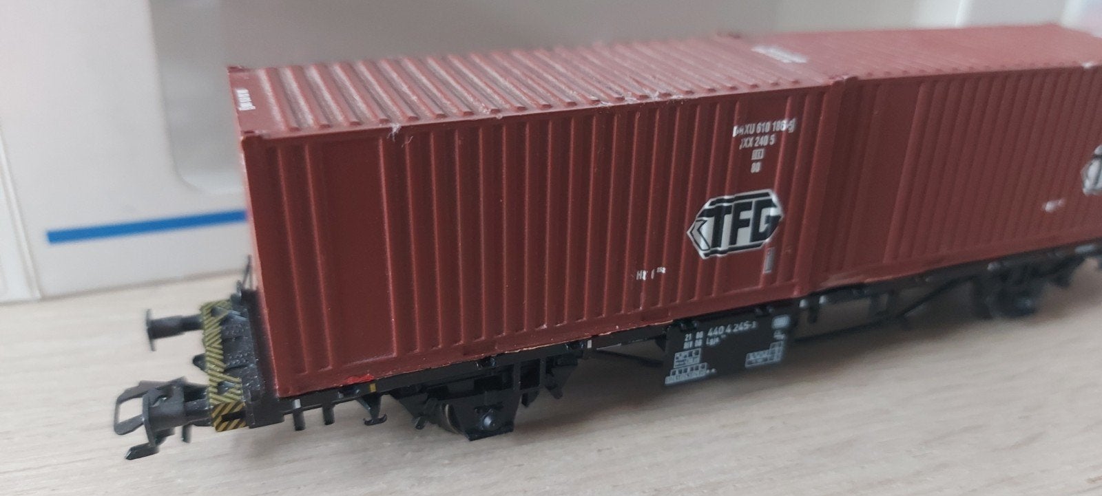 Märklin DB/TFG containerwagen artnr 4768 in ovp, Hobby en Vrije tijd, Wisselstroom, Wagon, Ophalen of Verzenden, Zo goed als nieuw