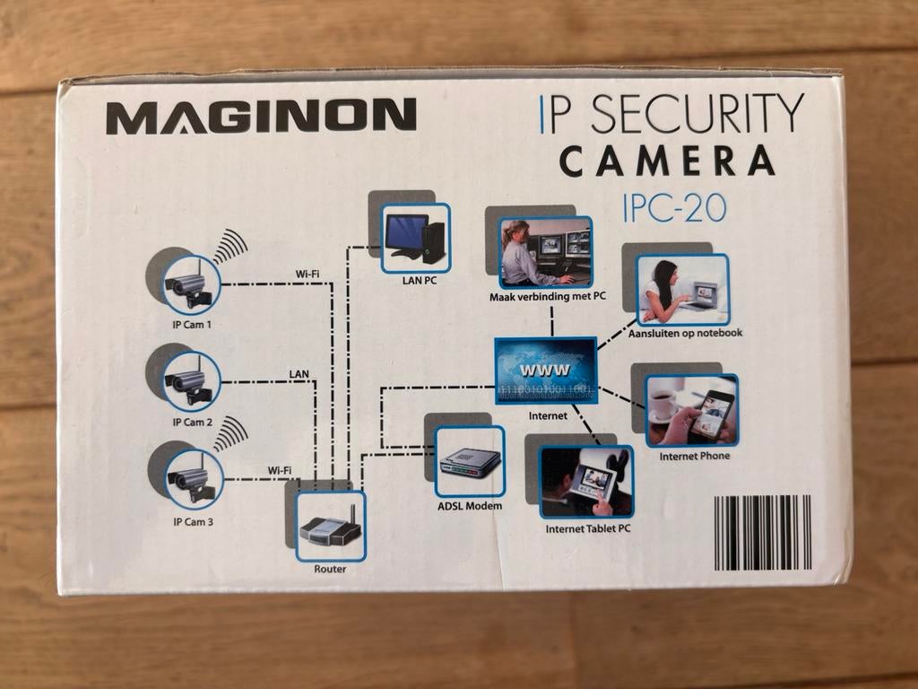 Beveiligingscamera, beeld in kleur, CMOS, Maginon, Audio, Tv en Foto, Videobewaking, Ophalen, Nieuw