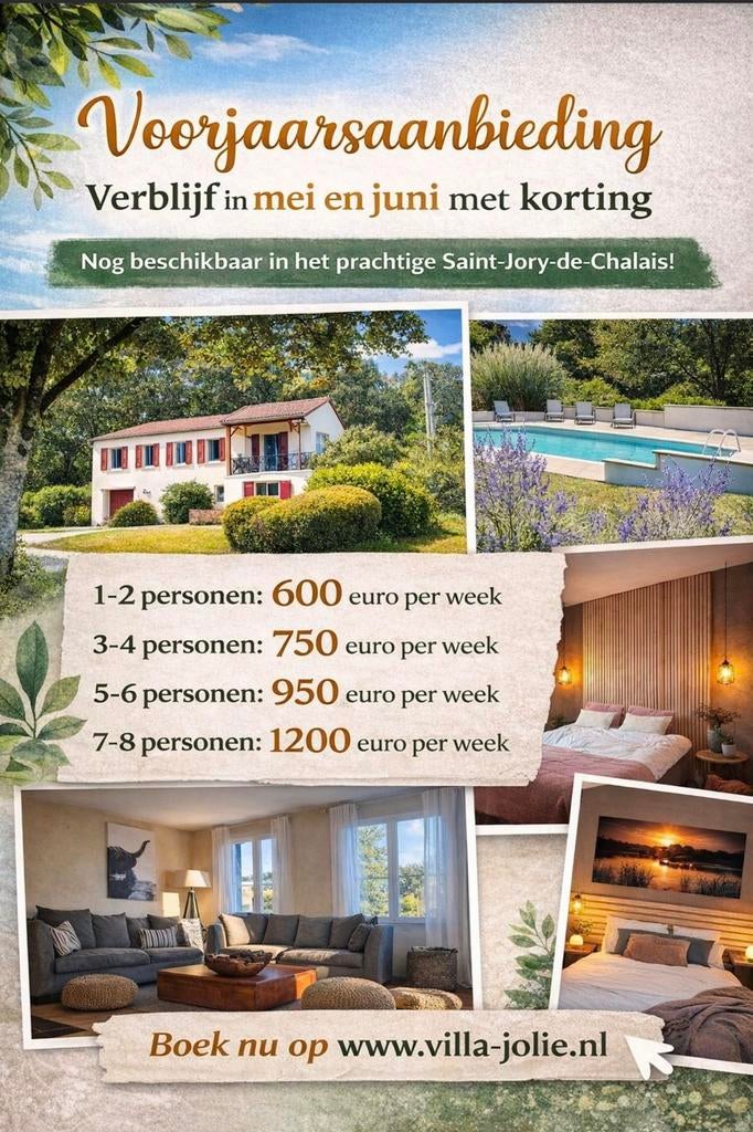 ☀️ Voorjaarsaanbieding bij Villa Jolie 💕, 8 personen, 4 of meer slaapkamers, Landelijk, Dordogne