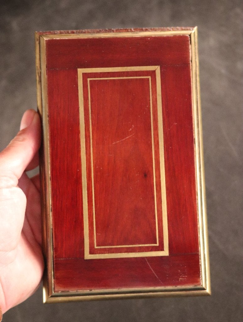 Antiek mahonie notitieblok, Ophalen of Verzenden