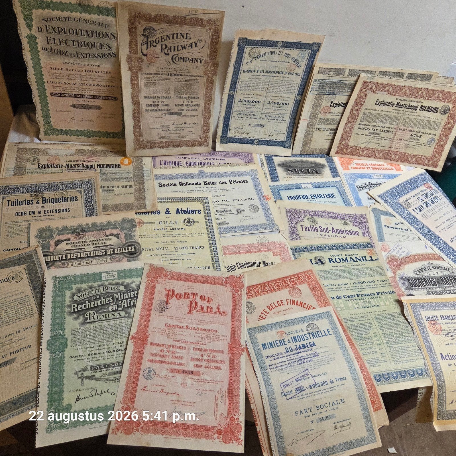 Collectie historische aandelen en obligaties, Ophalen of Verzenden, Voor 1920, Aandeel