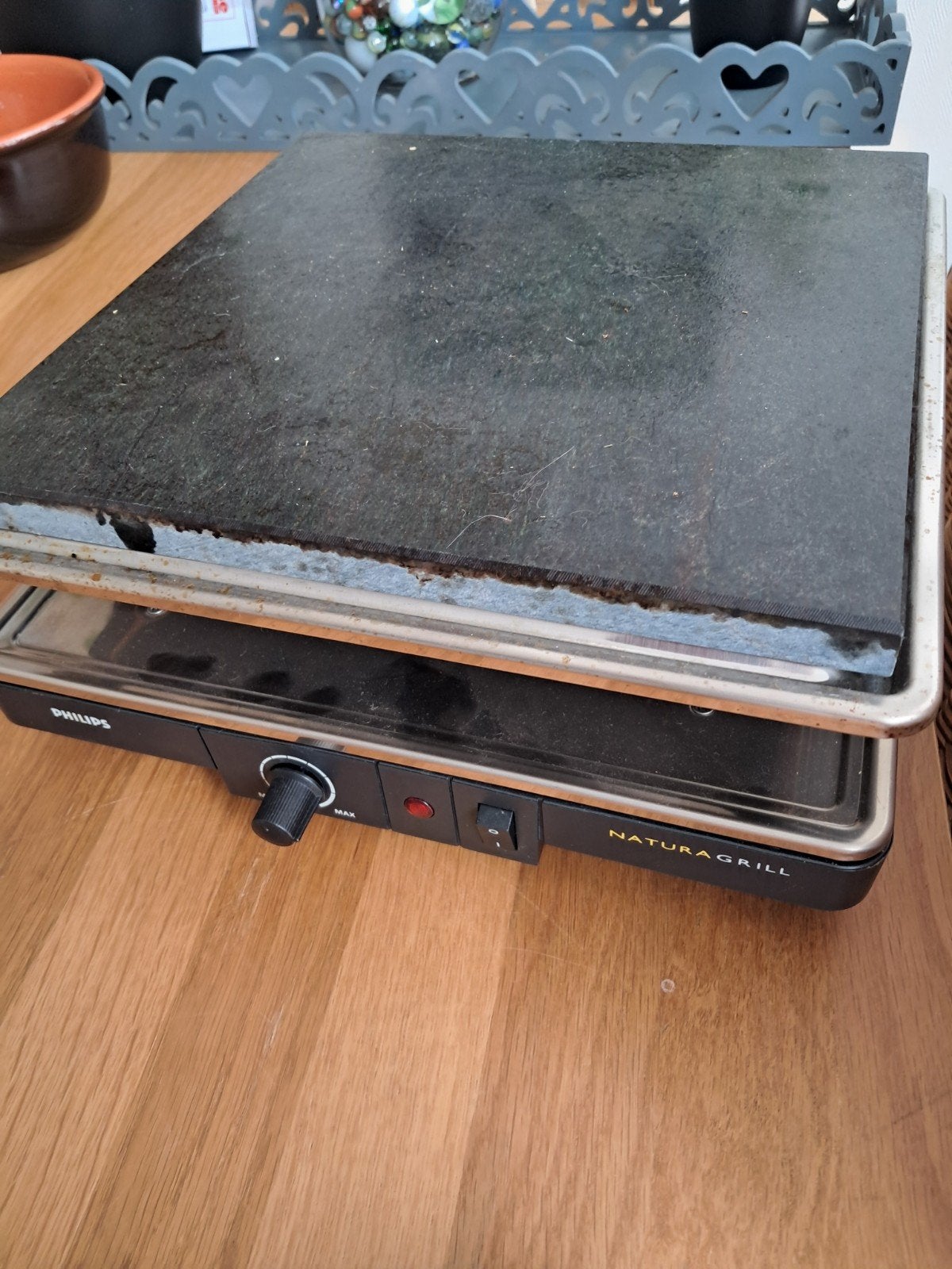 Philips Naturagrill Steengrill, Gebruikt, Overige typen, Ophalen of Verzenden, Steen/keramiek