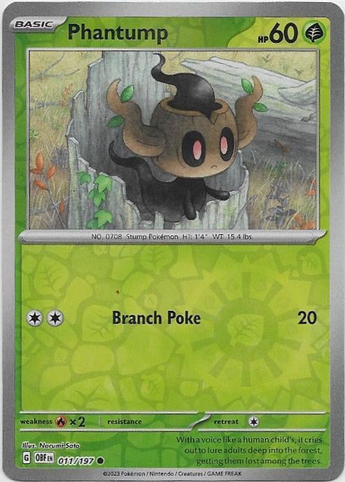 Obsidian Flames,  Phantump [reverse] 11/197, Verzenden, Nieuw, Losse kaart