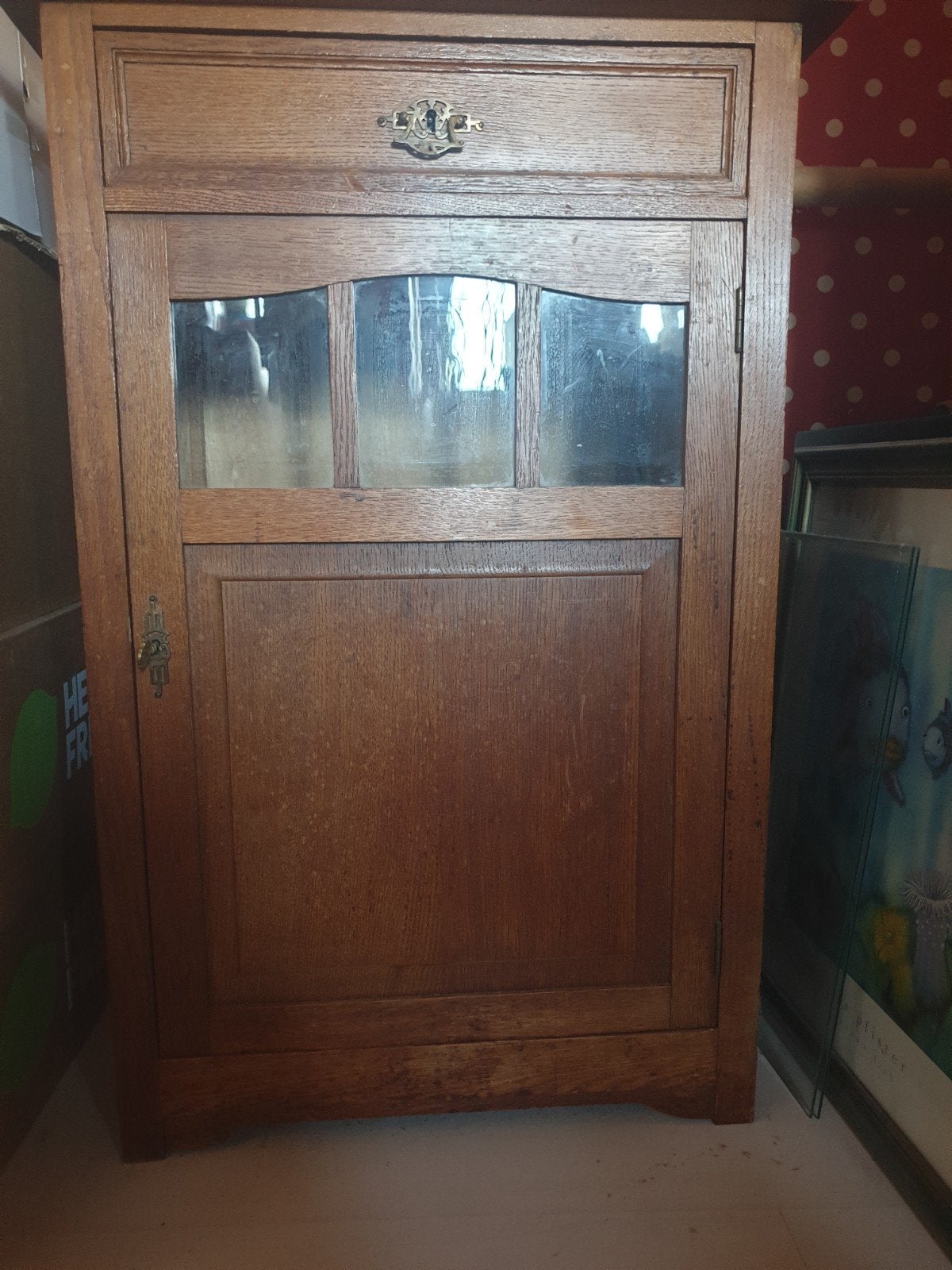 Mooie unieke vintage kast, Huis en Inrichting, Kasten | Wandmeubels, Ophalen, 25 tot 50 cm, Minder dan 150 cm, Minder dan 100 cm