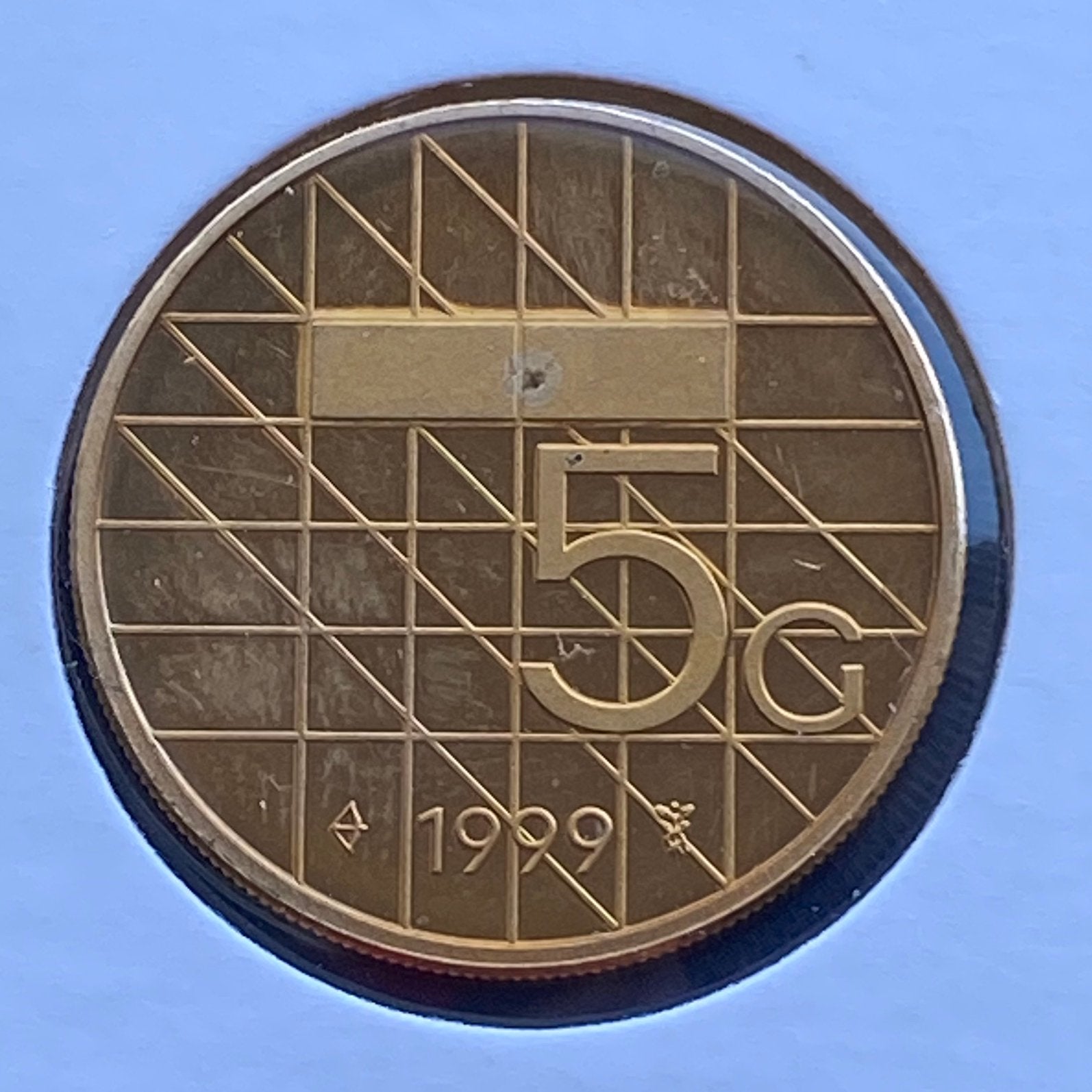 5 Gulden uit 1999 van Beatrix, Verzenden, Koningin Beatrix, 5 gulden, Losse munt