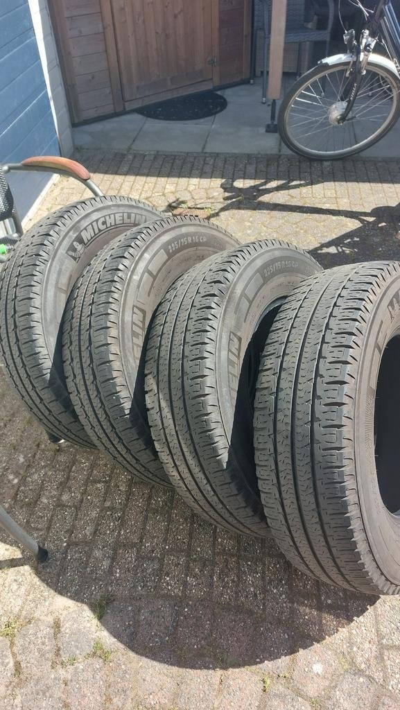 4x Michelin Tubeless Gebruikte Banden 225/75R16CP, Ophalen, 16 inch, Band(en), 225 mm