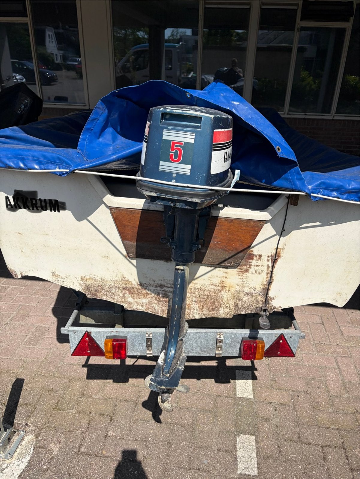 Tycho 430 met Yamaha 5pk buitenboordmotor, Watersport en Boten, Motorboten en Motorjachten, Ophalen, Overige merken, Gebruikt