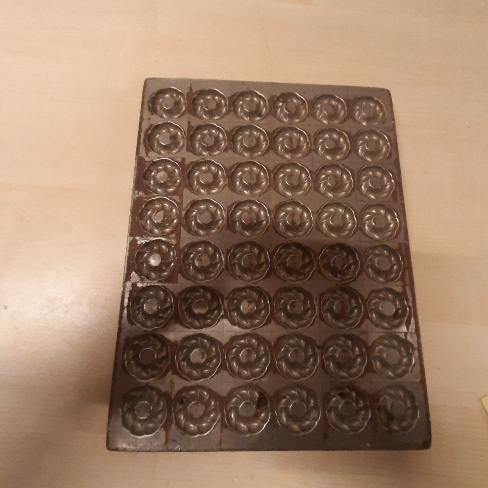 Vintage metalen chocoladevorm, Ophalen of Verzenden