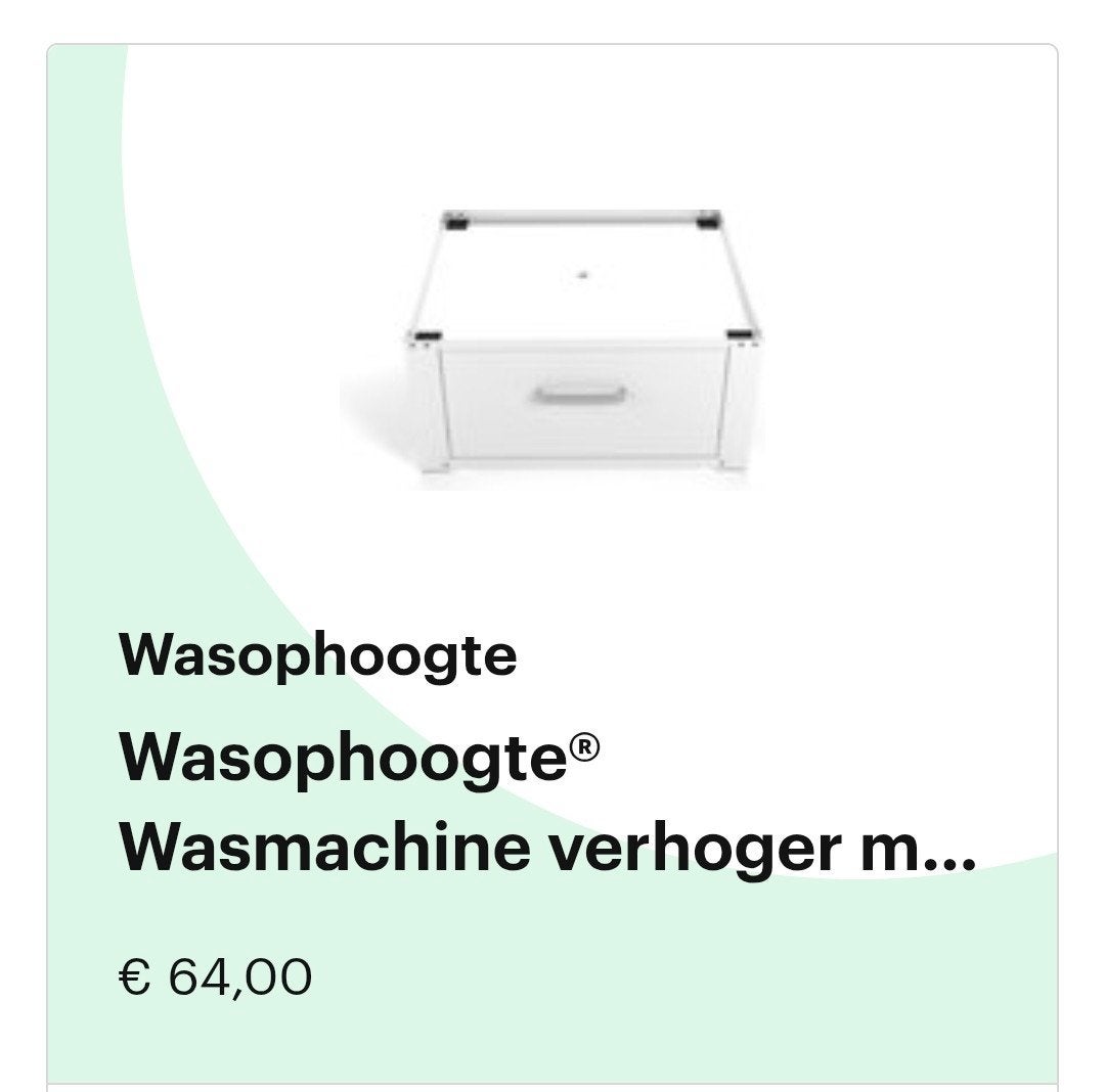 Wasophoogte wasmachine verhoger met lade - Wit, Witgoed en Apparatuur, Ophalen, Zo goed als nieuw, 1200 tot 1600 toeren, Minder dan 85 cm