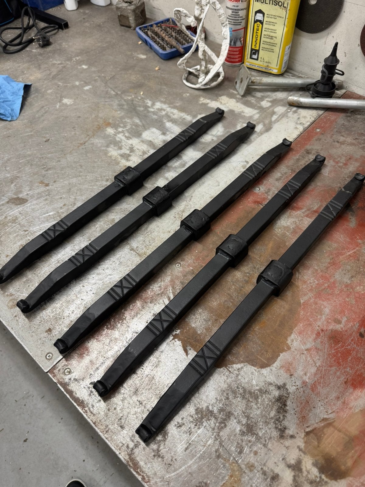 5 Stuks Authentieke Smeedijzeren Gevelankers 60cm Muurankers, Ophalen, Gebruikt