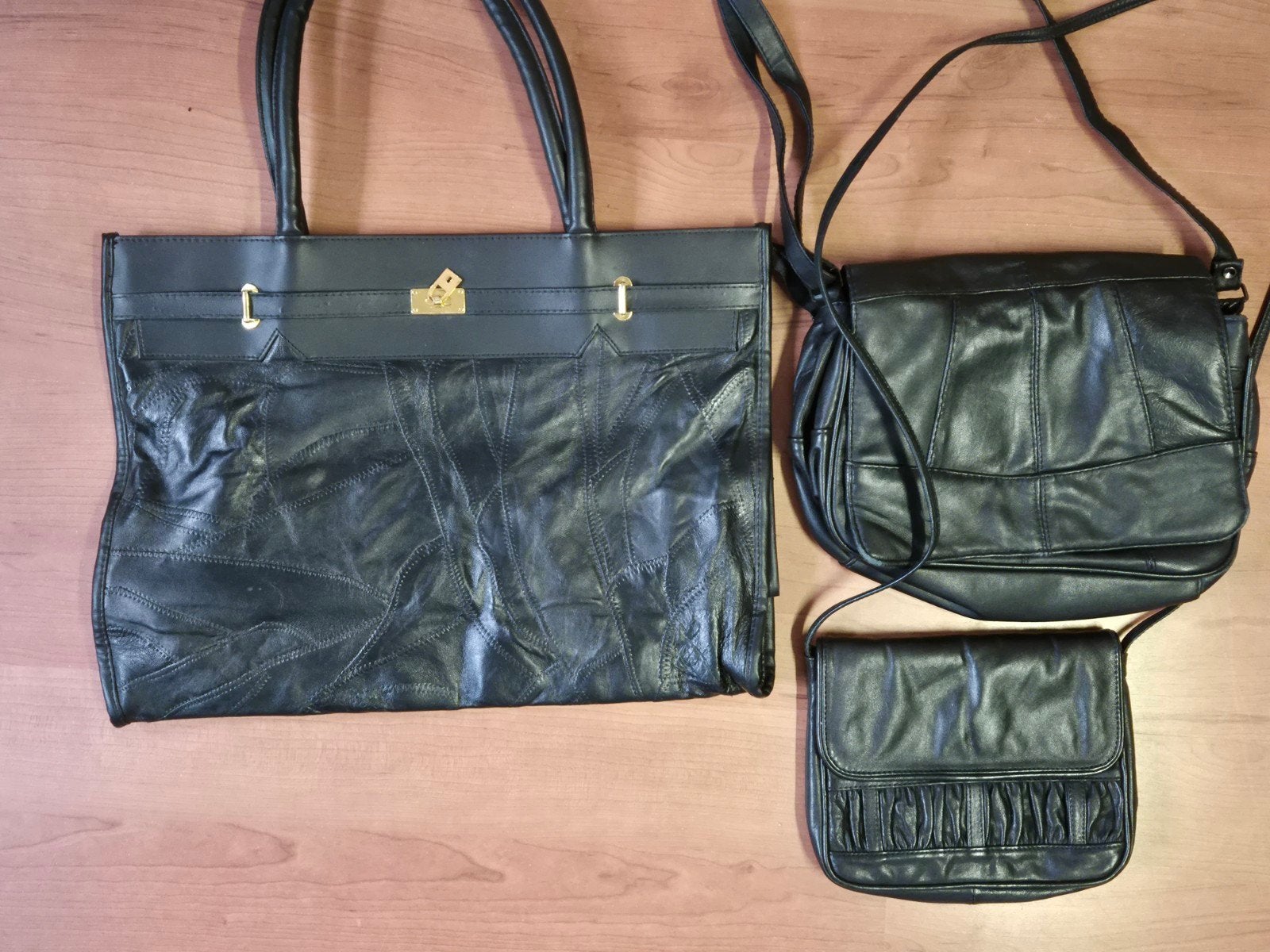 Drie zwarte tassen gratis, Ophalen, Gebruikt, Zwart, Handtas