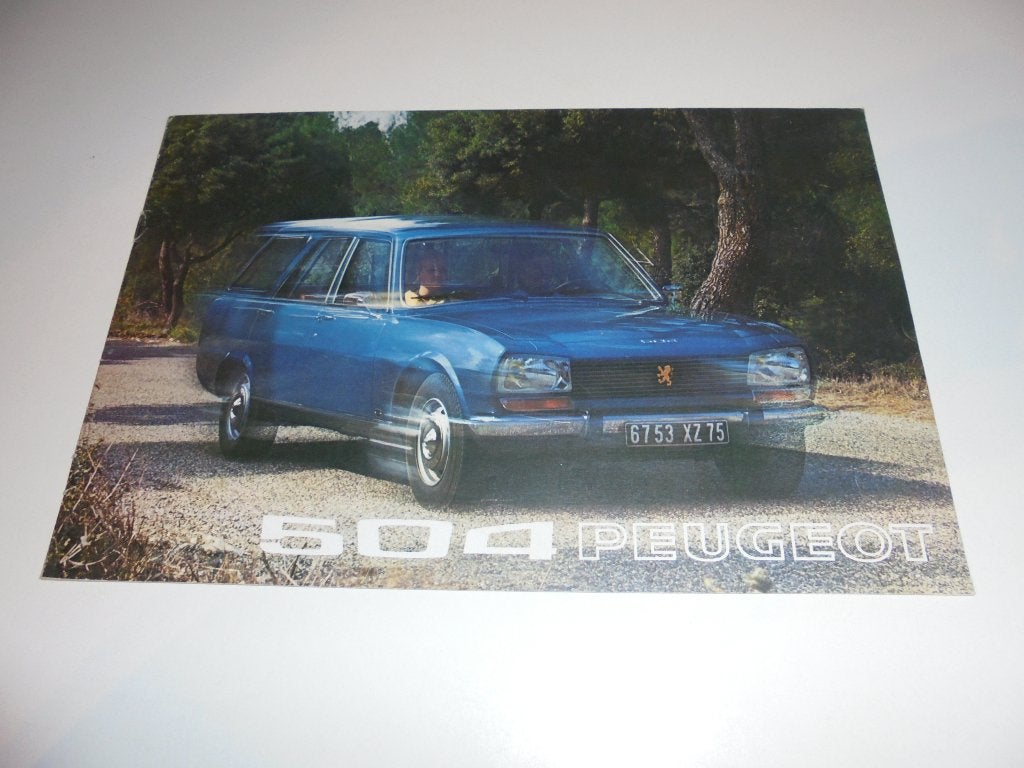 brochure Peugeot 504 Break en Familiale  1973, Ophalen of Verzenden, Zo goed als nieuw, Peugeot