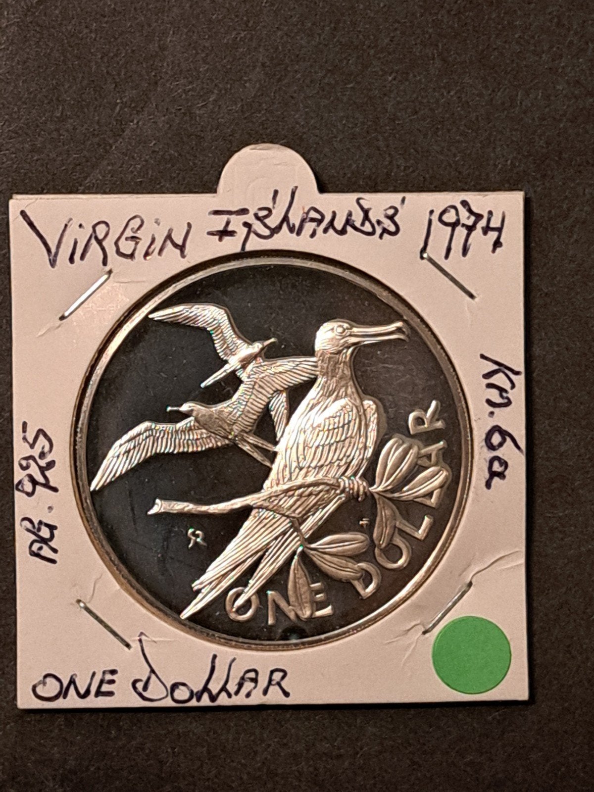 Virgin Islands one dollar 1974 proof, Ophalen of Verzenden, Noord-Amerika, Losse munt, Zilver