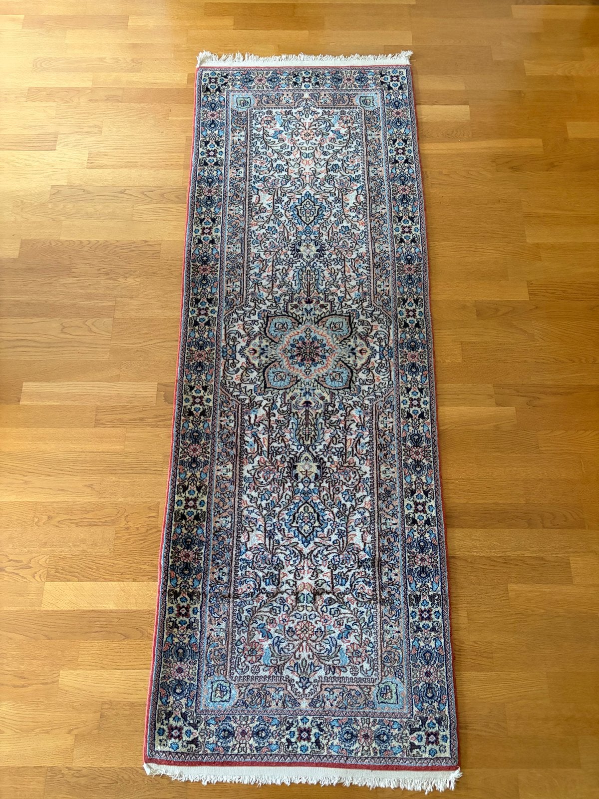 Prachtig Perzisch tapijt, loper, handgeknoopt, vintage, Ophalen, Gebruikt, Beige, 50 tot 100 cm