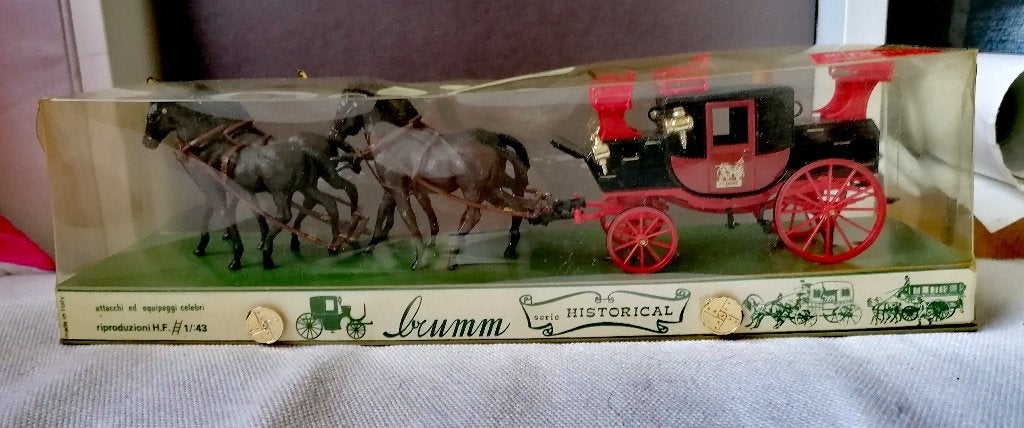 Brumm Horse-Drawn 1:43 Diecast Cars,Trucks & Vans Postkoets., Ophalen, Nieuw, Overige typen, Overige merken