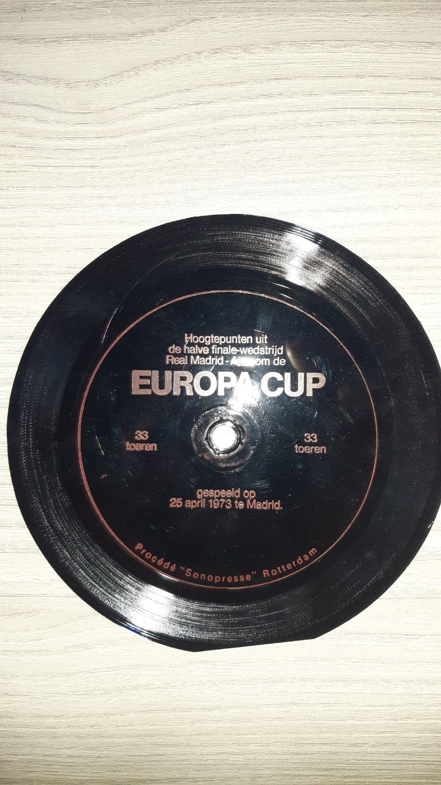 Ajax Europa Cup 1973 Real Madrid - Hoogtepunten Vinyl, Gebruikt, Ophalen of Verzenden, EP, Originele persing