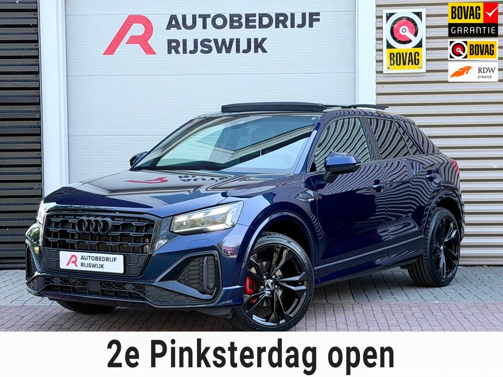 Audi Q2 35 TFSI 3x S-Line Pano/Virtual/Keyless/Camera, Auto's, 12 maanden, 4 cilinders, Blauw, Alcantara