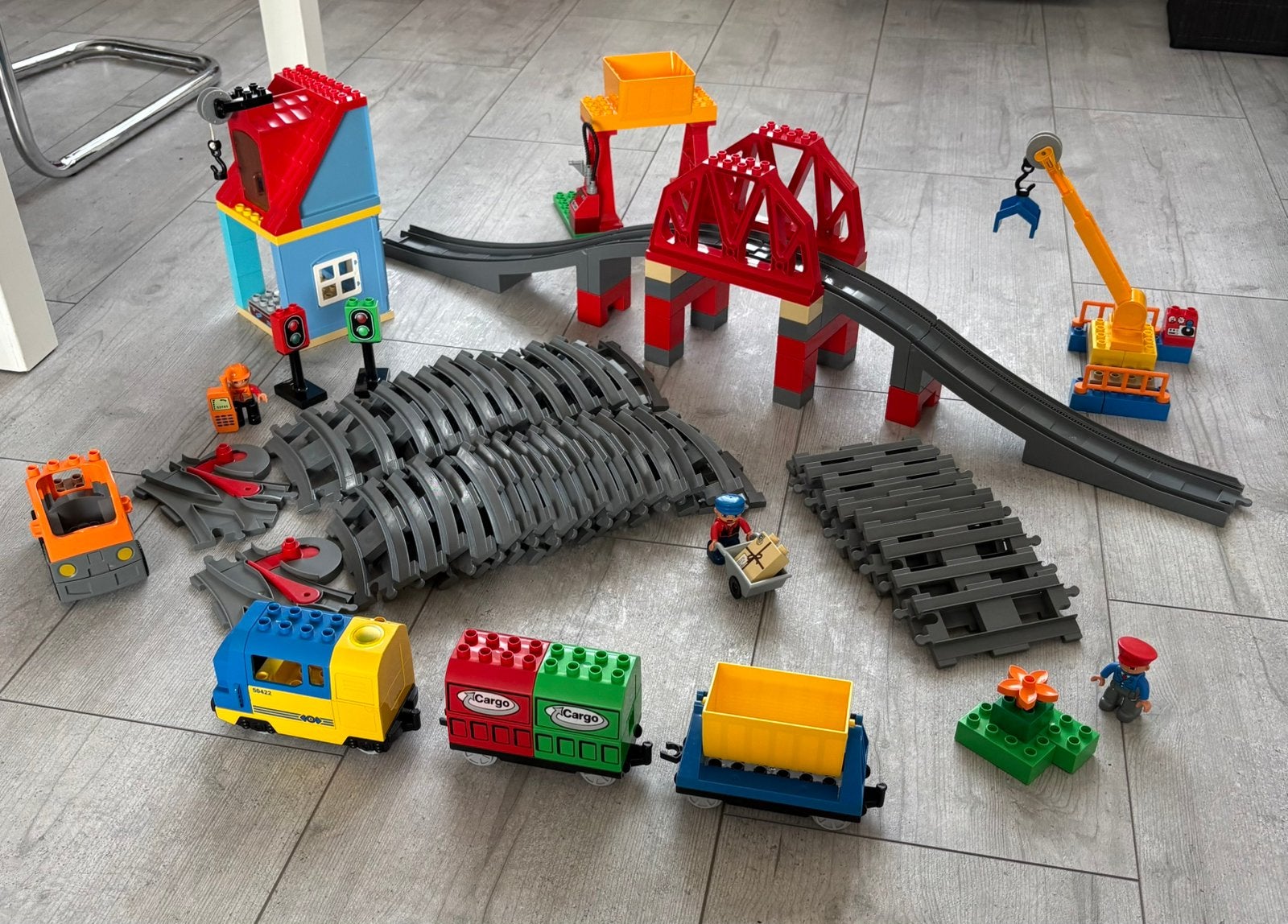 Duplo Treinset met Grote brug., Ophalen of Verzenden, Zo goed als nieuw, Duplo