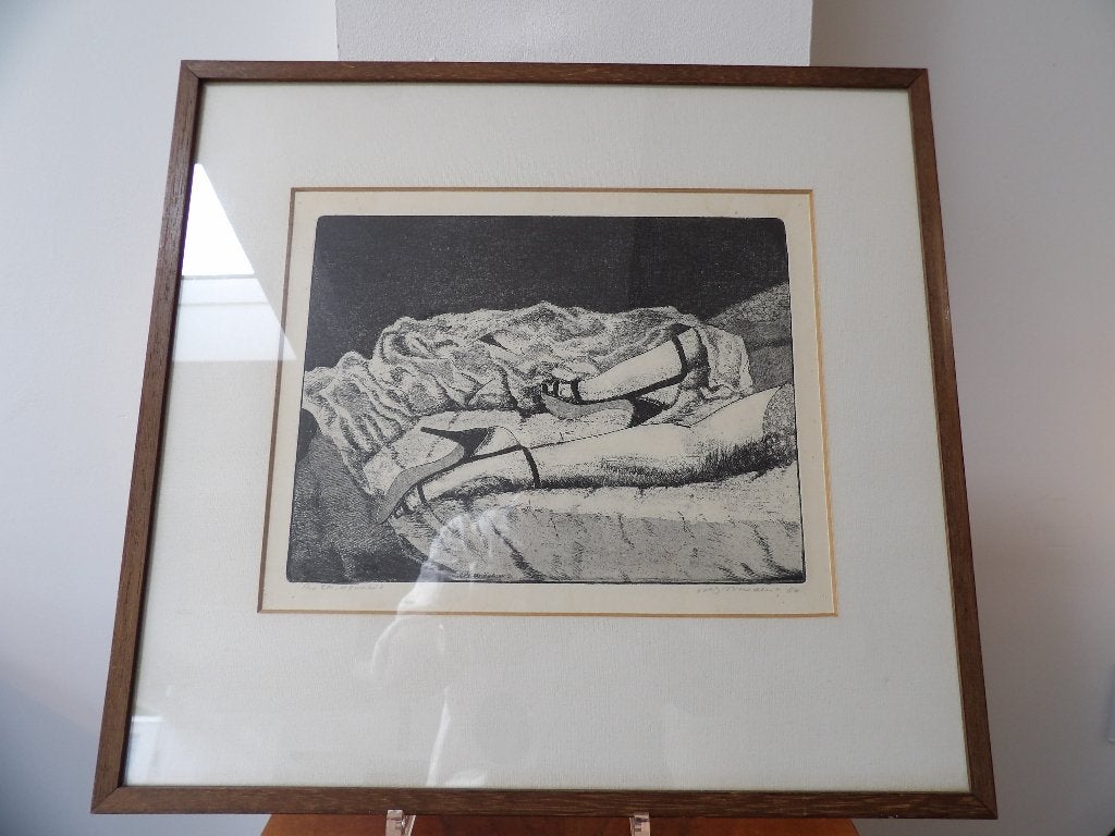 Rins Heidema Liggende Vrouw, Litho 5/10 1981, Antiek en Kunst, Kunst | Litho's en Zeefdrukken, Personages en Fantasiefiguren, Gelimiteerde oplage