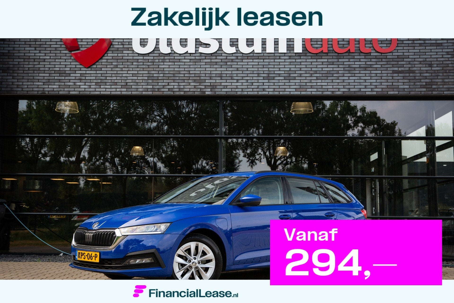Skoda Octavia Combi 1.4 TSI iV PHEV Style Business , Trekhaa, Stof, Gebruikt, 4 cilinders, Blauw