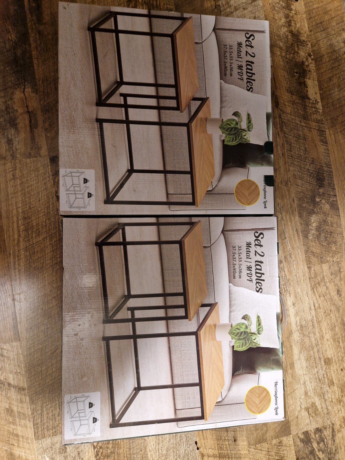 2 dozen bijzettafeltjes van de action nieuw, Minder dan 55 cm, Vierkant, Nieuw, Ophalen