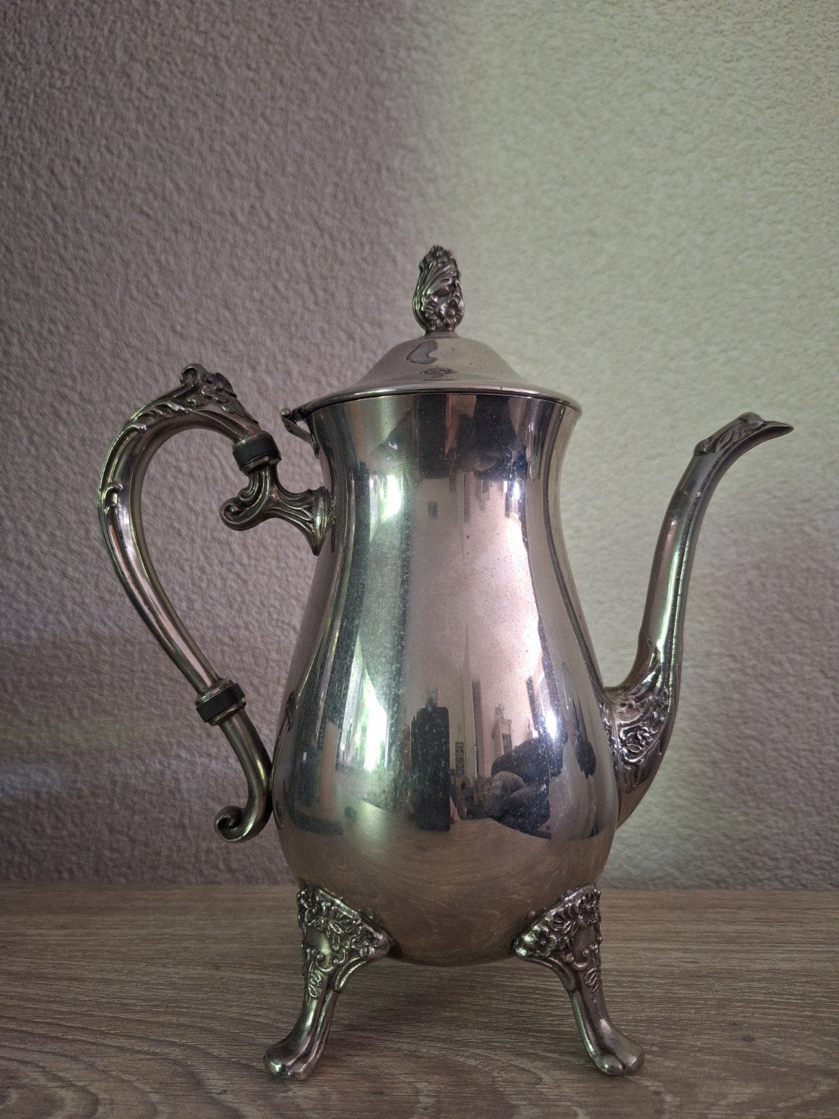 Antieke A1 Verzilverde theepot., Ophalen of Verzenden