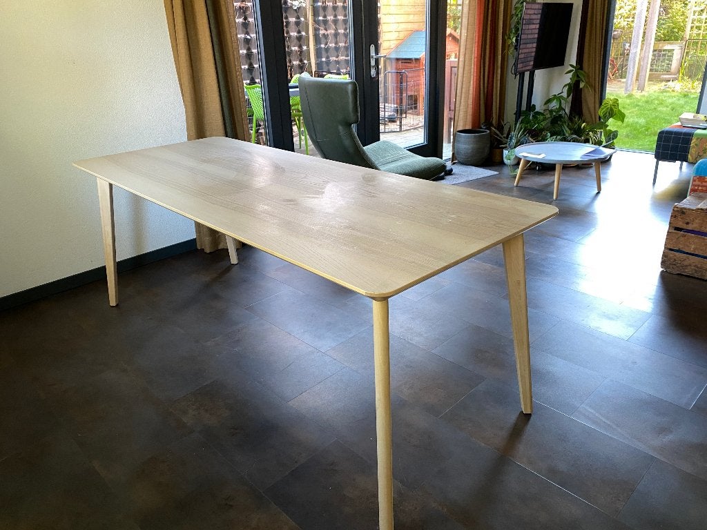 Eettafel IKEA lisabo 78x200 -ALS NIEUW-, Ophalen, 200 cm of meer, 50 tot 100 cm, Zo goed als nieuw