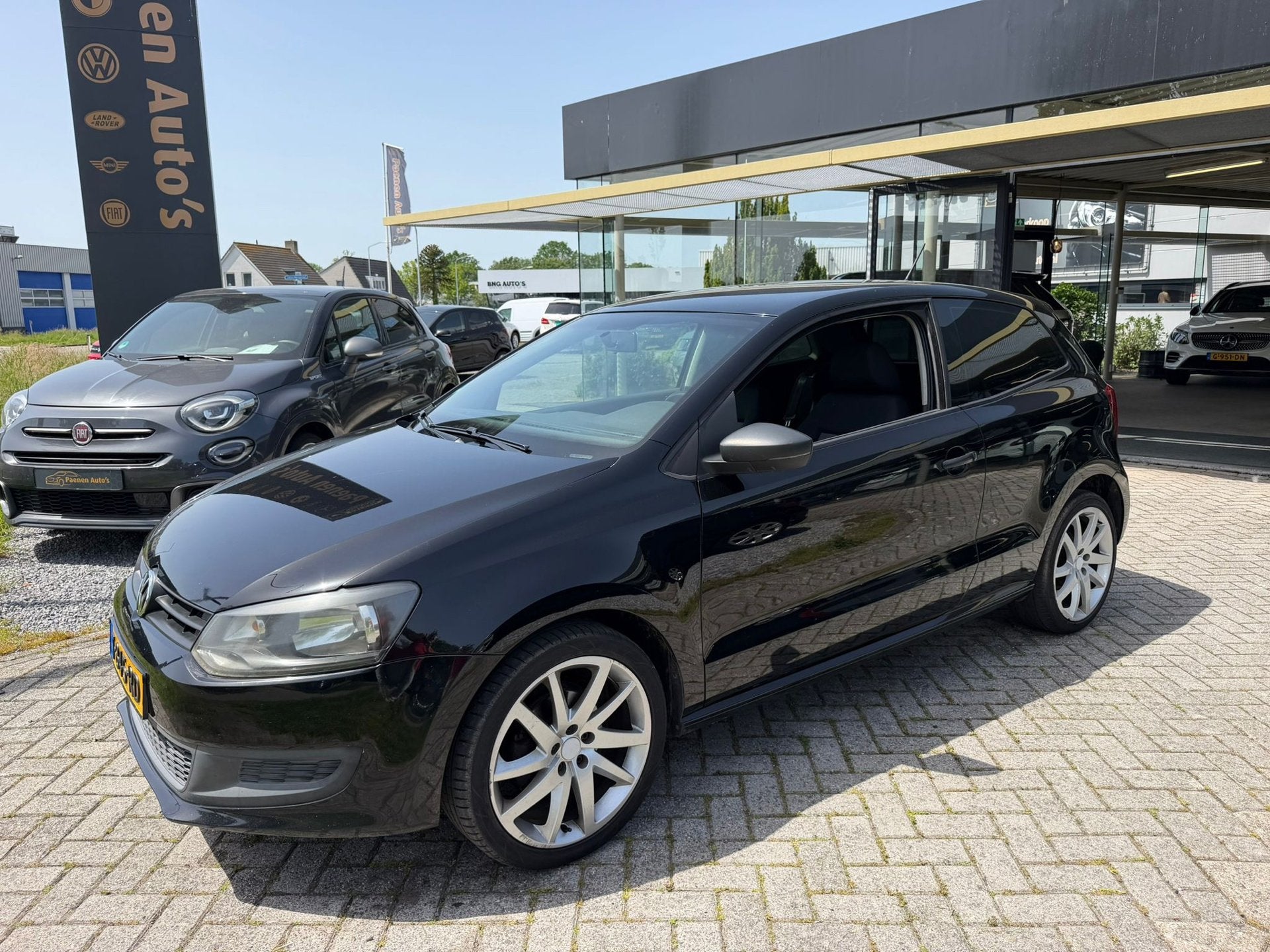 Volkswagen Polo 1.2 Easyline|Airco|GroteScherm, Euro 5, Zwart, 60 pk, 1198 cc