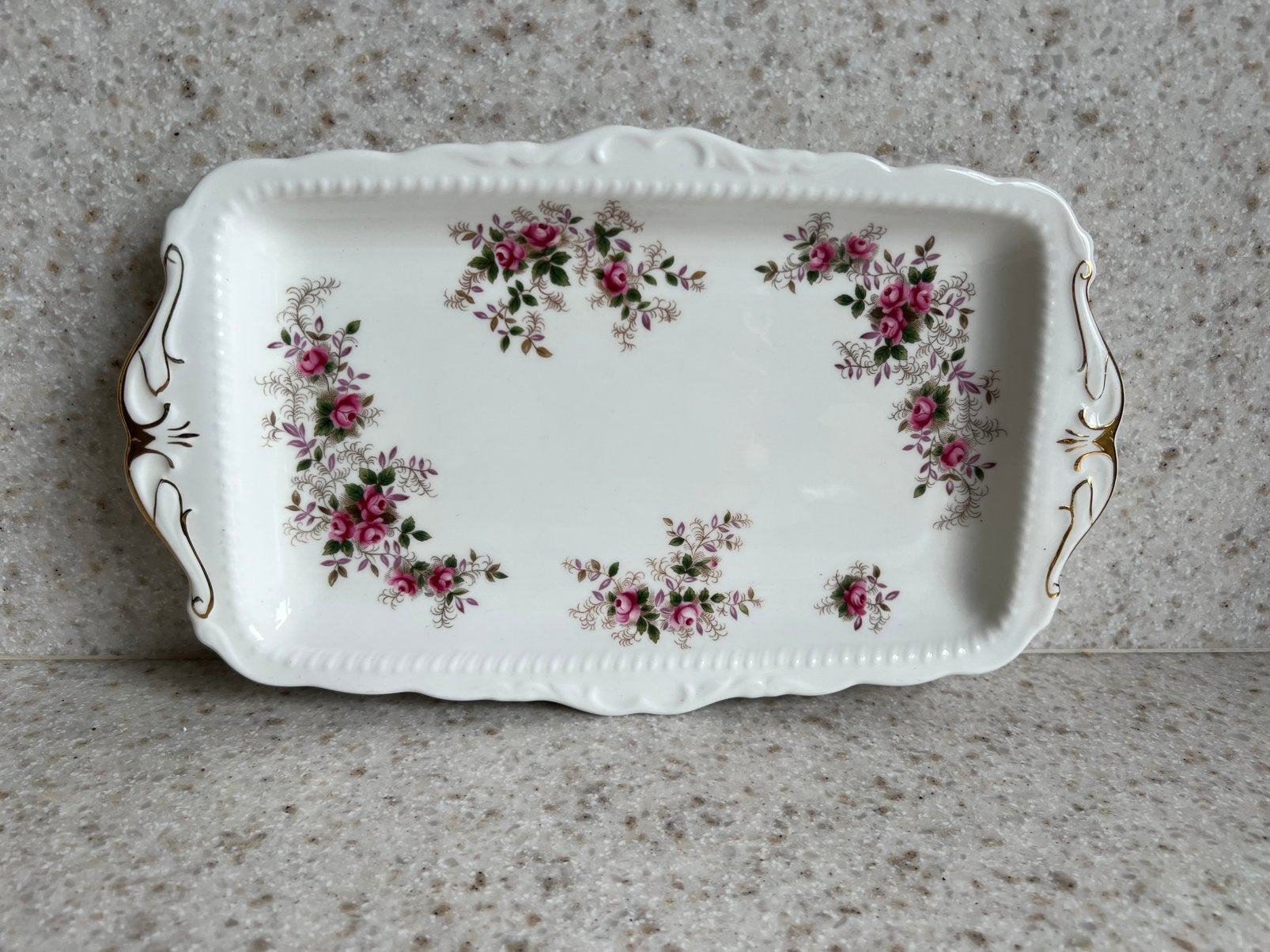 Langwerpige cakeschaal Lavender Rose Royal Albert, Verzenden