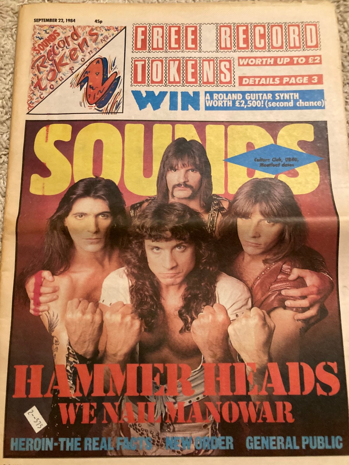 SOUNDS 1984 MANOWAR Huey Lewis & News NEW ORDER Matt Bianco, Ophalen of Verzenden, Zo goed als nieuw, Muziek, Film of Tv
