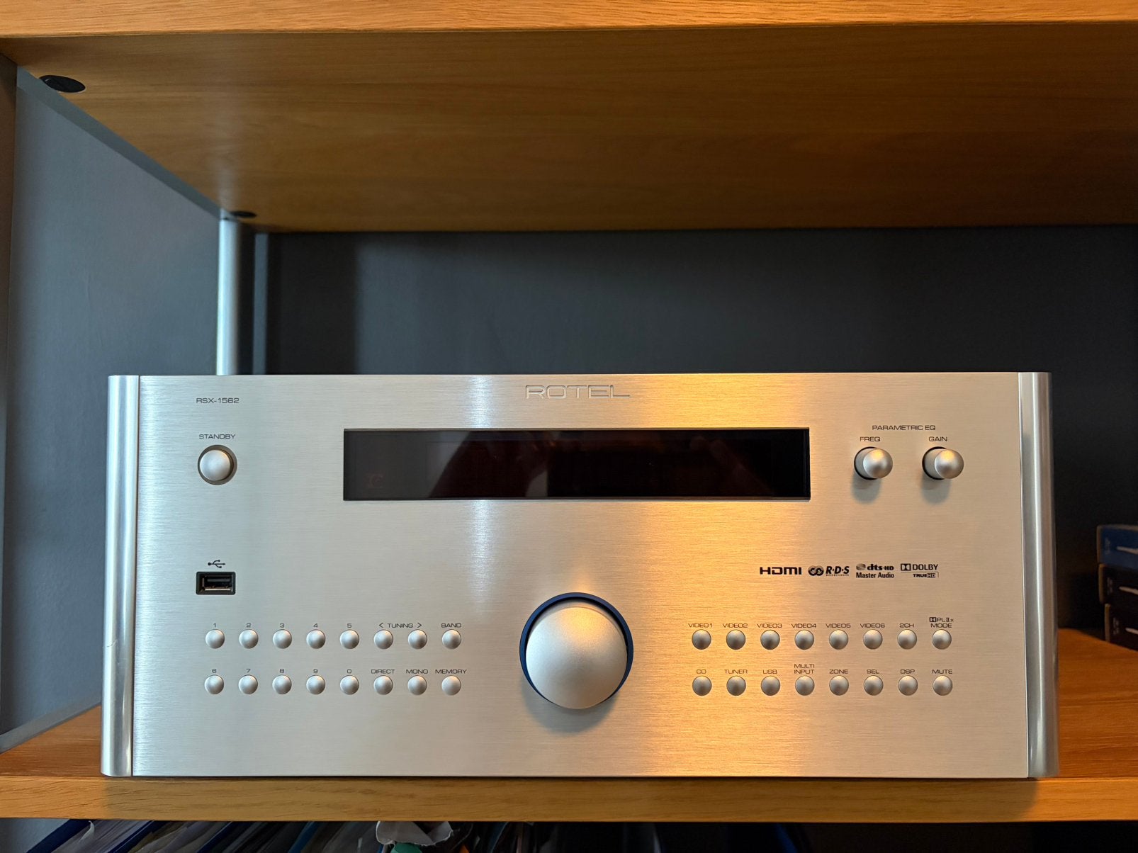 Rotel RSX-1562 7x 100 watt surround receiver, Zo goed als nieuw, 60 tot 120 watt, Ophalen, Overige merken