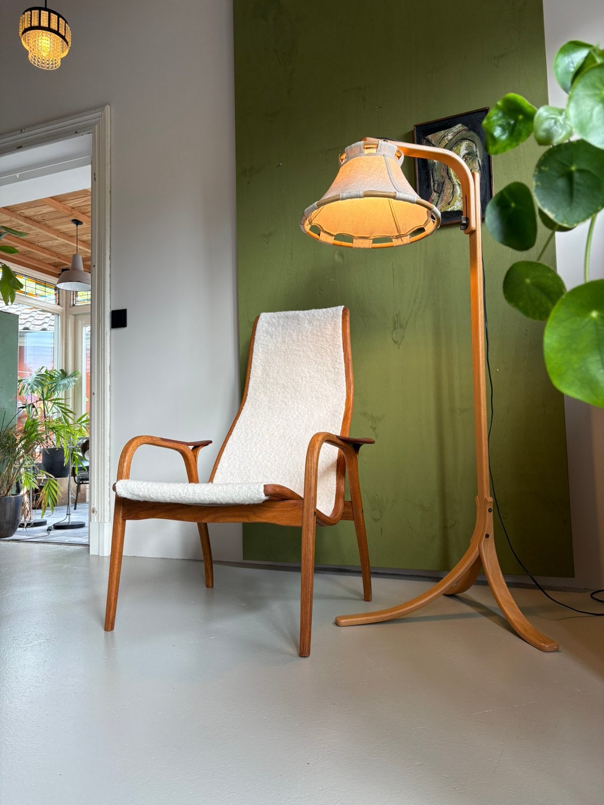 Swedese Lamino chair eiken uitvoering nieuw bekleed, Ophalen, Sweden, Bruin, Swedese