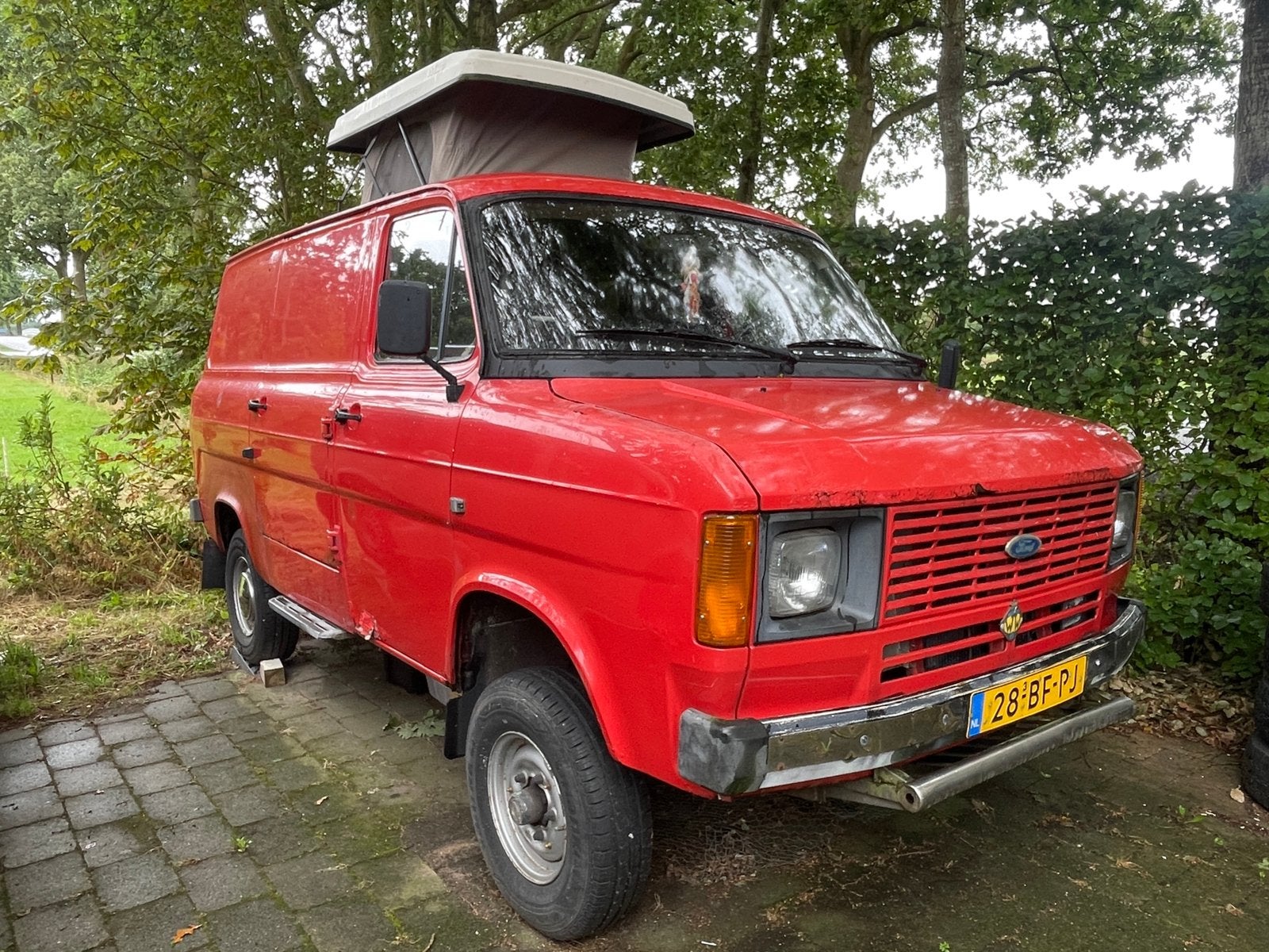 De Ford Transit MK2 4x4 SIRA VVS oldtimer camper, Auto's, Overige carrosserieën, Overige kleuren, Handgeschakeld, Vierwielaandrijving