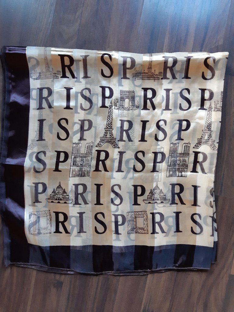 Sjaal Paris Eiffeltoren vierkant 100x100 cm, Ophalen of Verzenden, Zo goed als nieuw, Maat 34 (XS) of kleiner, Sjaal