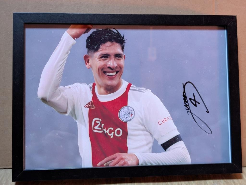 Edson Álvarez gesigneerd portret - Ajax, Verzamelen, Verzenden