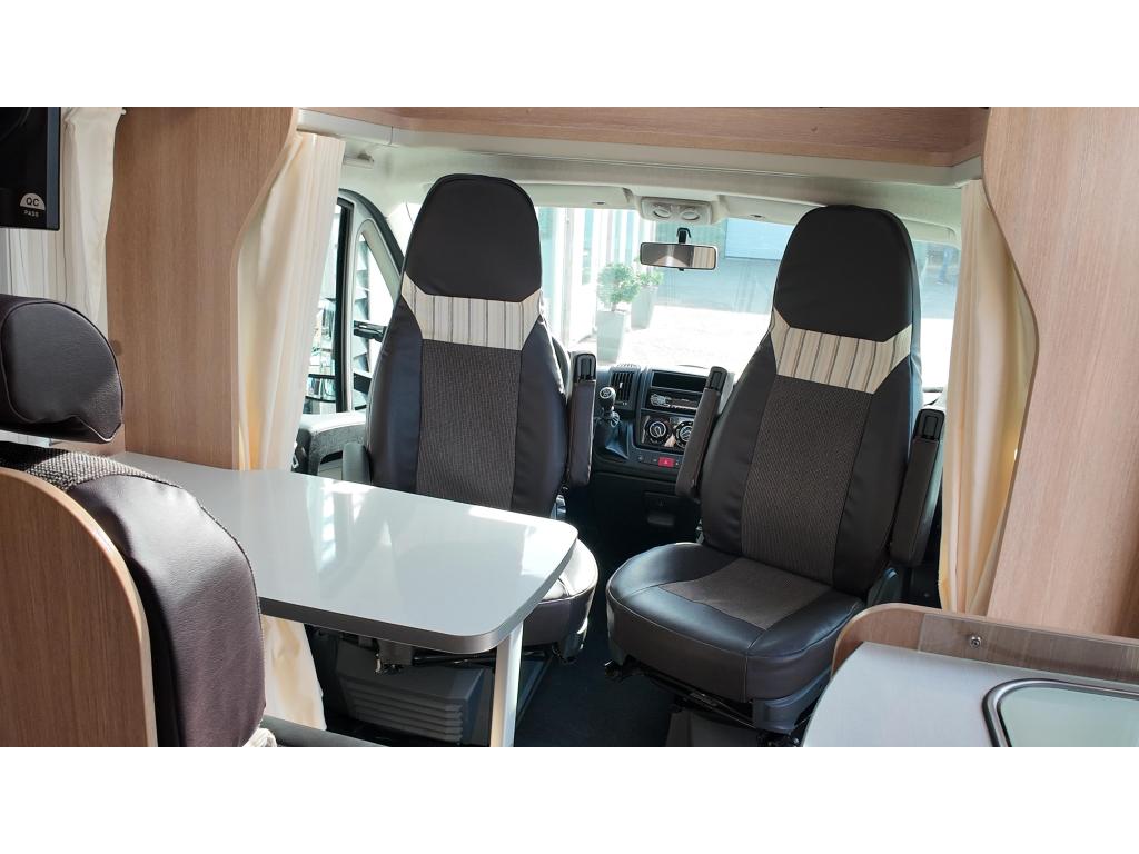 Sunlight T66 enkele bedden 1e eigenaar km stand gegarandeerd, Caravans en Kamperen, Chemisch toilet, Sunlight, Fiat, Luifel