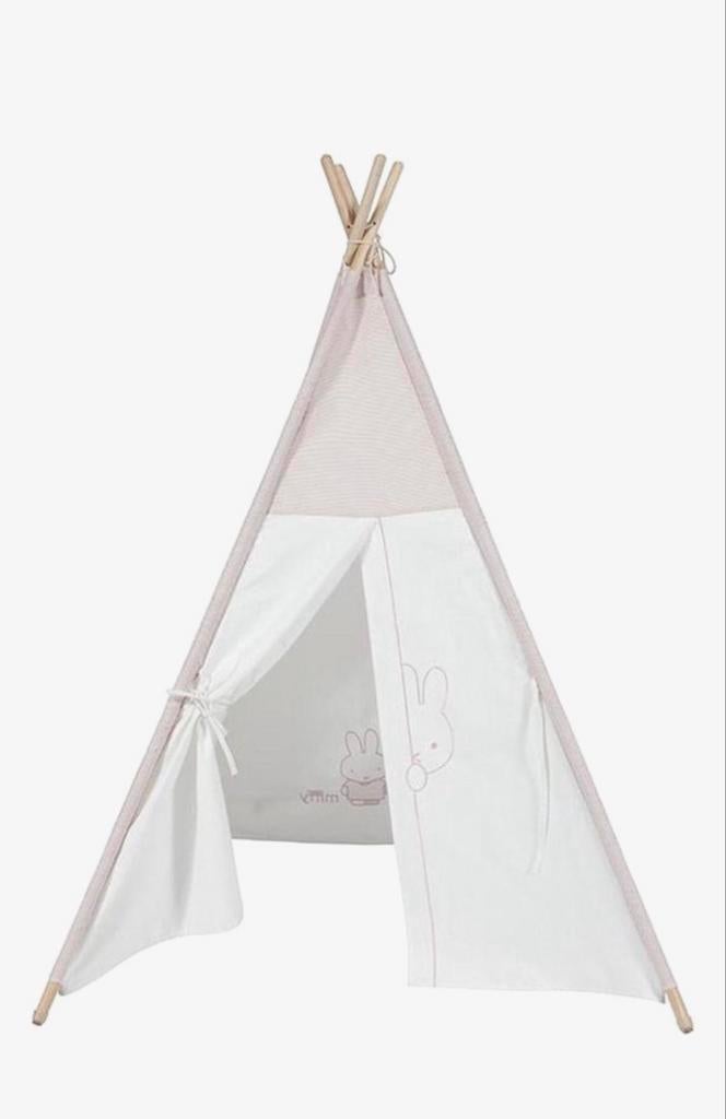 Nijntje Tipi Tent Pink Rib - Wit/Roze Speeltent, Kinderen en Baby's, Speelgoed | Speeltenten, Zo goed als nieuw, Ophalen of Verzenden